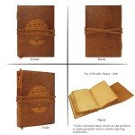 Luxeoria Tree of Life Leather Journal - Tan 7x10