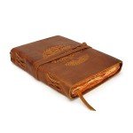 Luxeoria Tree of Life Leather Journal - Tan 7x10