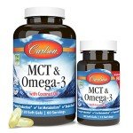 Carlson Labs MCT & Omega-3 Softgels, 150 Count