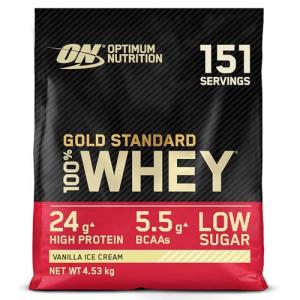 Optimum Nutrition Whey Protein, Vanilla Ice Cream Flavor