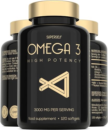 High Strength Fish Oil Omega 3 Capsules - 3000mg