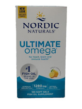 Ultimate Omega-3 Lemon Softgels 180ct, High Dose, Non-GMO