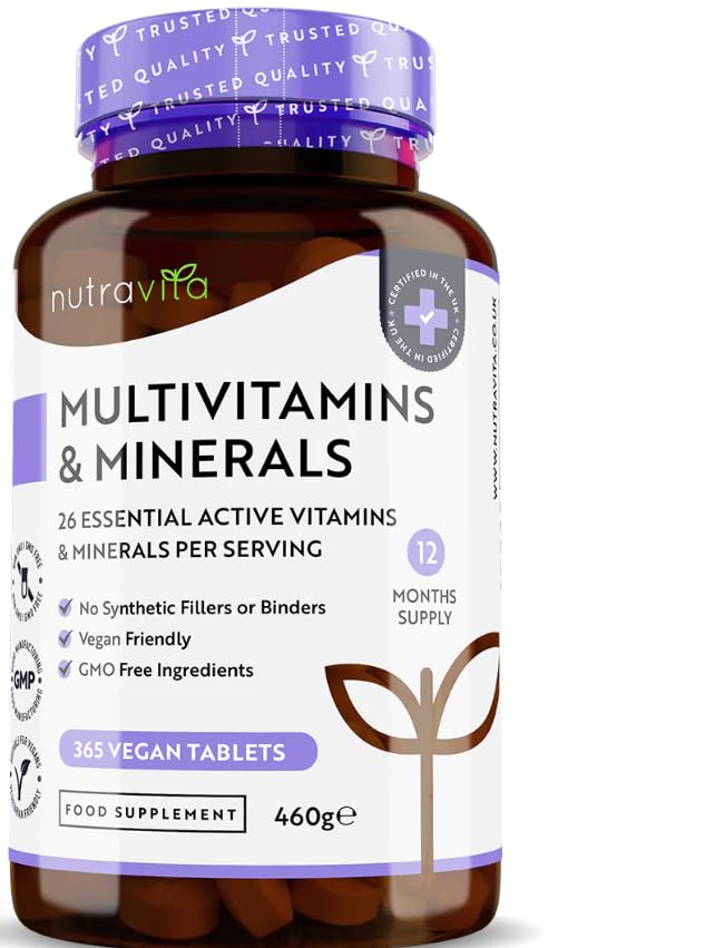 365 Vegan Multivitamin Tablets for Weight Loss - Nutravita
