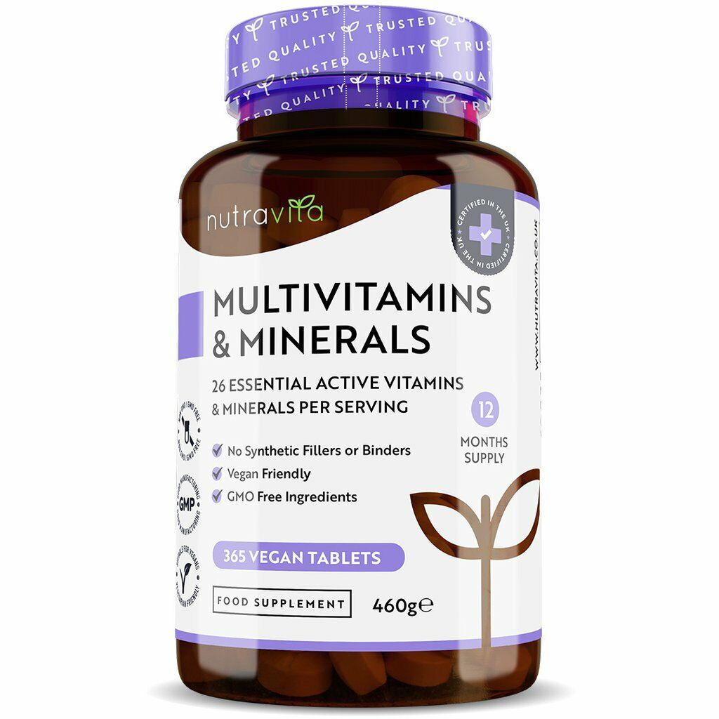365 Vegan Multivitamin Tablets for Weight Loss - Nutravita