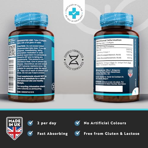 Nutravita Omega 3 Fish Oil 2000mg - Pure & Potent