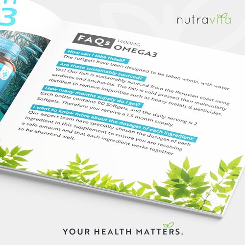Nutravita Omega 3 Fish Oil 2000mg - Pure & Potent