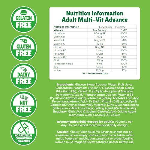 Adults Multivitamin Gummies | 12 Essential Nutrients | Vegan
