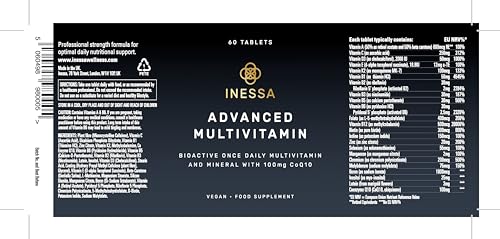 Inessa Multivitamin with CoQ10, Vitamin D3, K2 & More