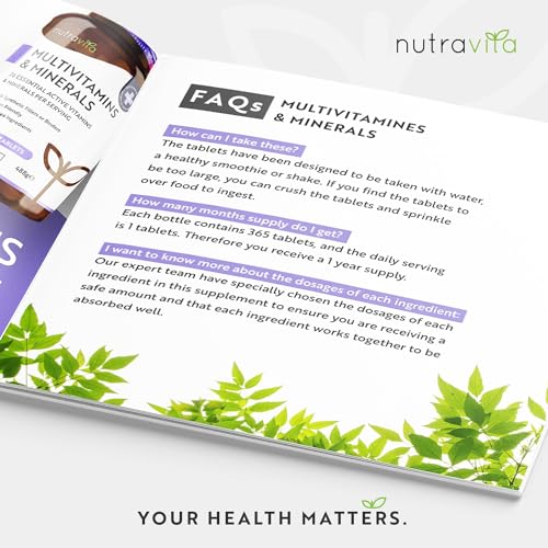 365 Vegan Multivitamin Tablets for Weight Loss - Nutravita
