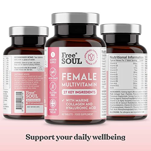 Free Soul Women's Multivitamins with Collagen & Hyaluronic Acid