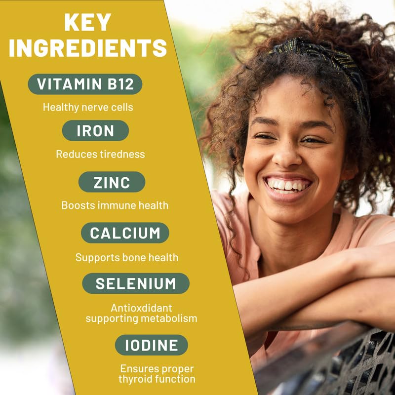 High Strength Vegan Multivitamins for 6 Months Supply