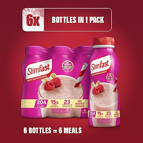 SlimFast Raspberry & White Chocolate Shake (6 Pack)