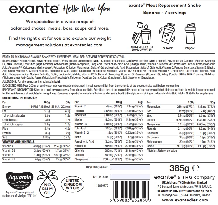 High Protein Banana Shake for Weight Lossenance - 7-Serving