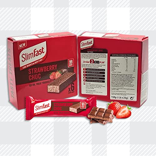 Slim Fast Strawberry Choc Snack Bar - Delicious 99Kcal Treat!