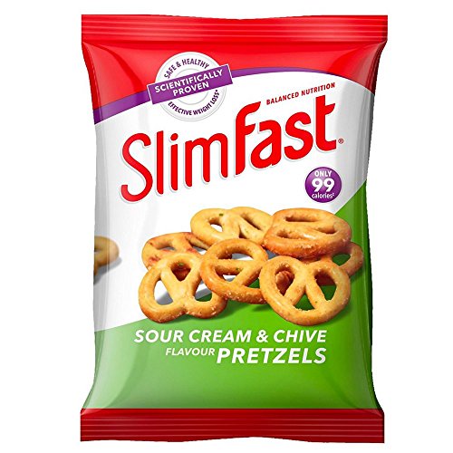 Slimfast Cheddar Bites & Pretzels Snack Pack with Waist Tape Measure