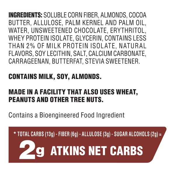 Atkins Caramel Almond Clusters: Gluten-Free, High Fiber