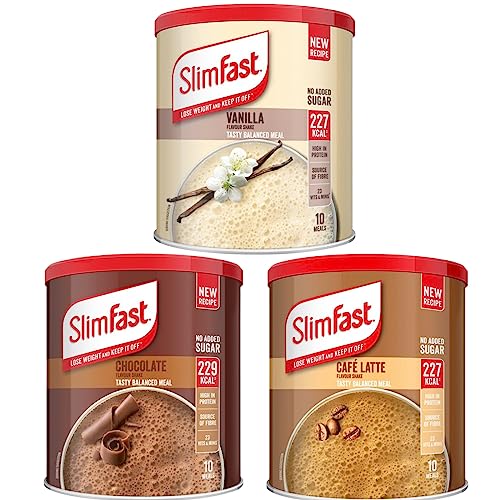 SlimFast Meal Replacement Shake - Chocolate, Vanilla, Cafe Latte (365g)