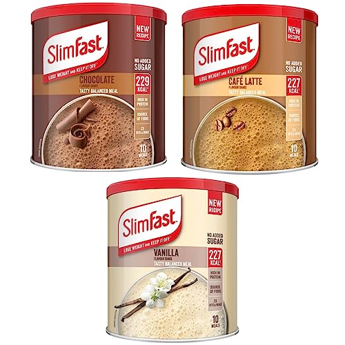 SlimFast Meal Replacement Shake - Chocolate, Vanilla, Cafe Latte (365g)