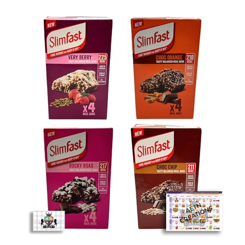 16x60g Slim Fast Meal Bars Bundle + Free Fridge Magnet