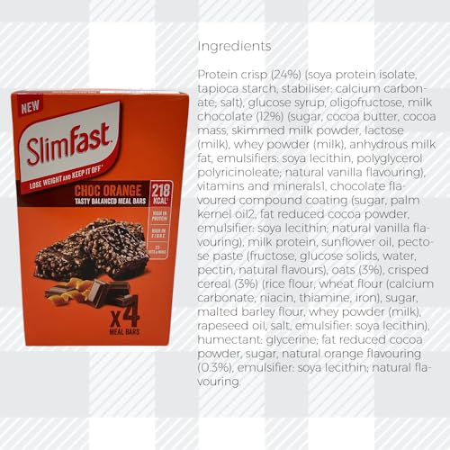16x60g Slim Fast Meal Bars Bundle + Free Fridge Magnet