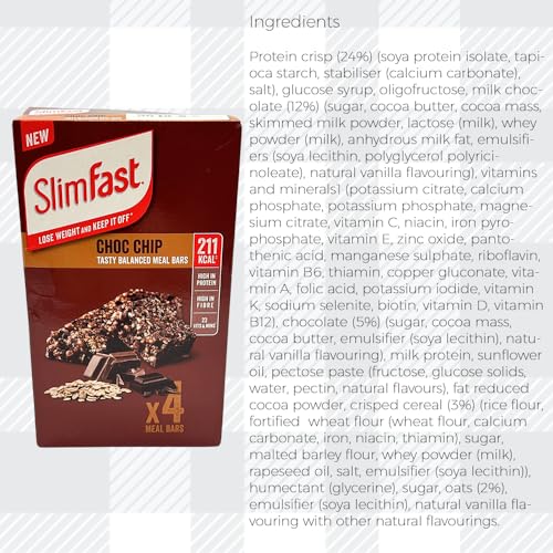 16x60g Slim Fast Meal Bars Bundle + Free Fridge Magnet