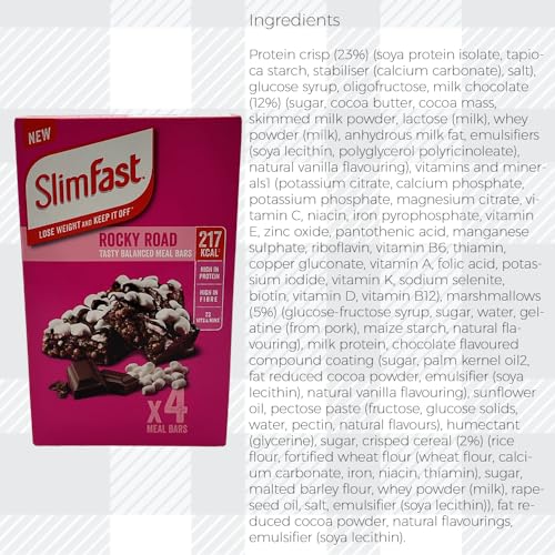 16x60g Slim Fast Meal Bars Bundle + Free Fridge Magnet
