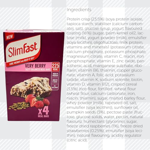 16x60g Slim Fast Meal Bars Bundle + Free Fridge Magnet