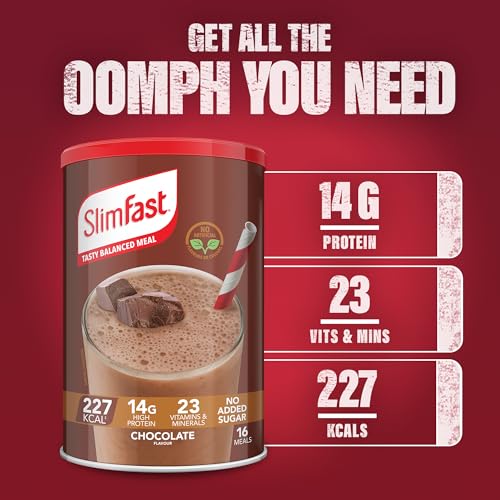 SlimFast Balanced Meal Shake, Chocolate Flavour, 16 Servings
