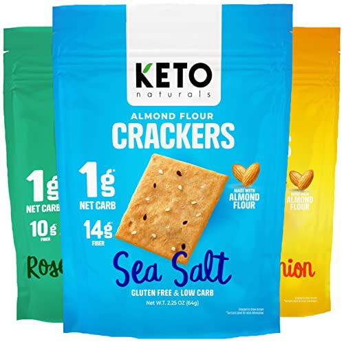 Keto Variety Pack: Low Carb, Zero Sugar Almond Flour Crackers