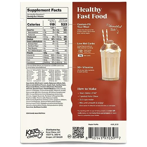 Delicious Keto Maple Waffle Meal Replacement Shake