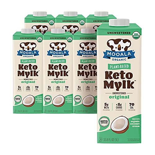 Organic Keto Mylk with < 1g Carb, 32 Fl Oz (Pack of 6)