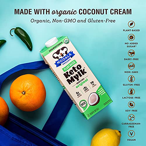 Organic Keto Mylk with < 1g Carb, 32 Fl Oz (Pack of 6)