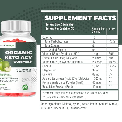 Advanced Keto ACV Gummy - Rapid Weight Loss, 1000MG