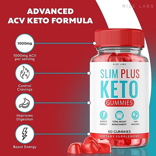 SlimPlus Keto ACV Gummies - 3 Pack, 180 Gummies