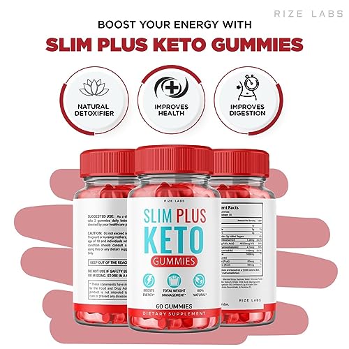 SlimPlus Keto ACV Gummies - 3 Pack, 180 Gummies