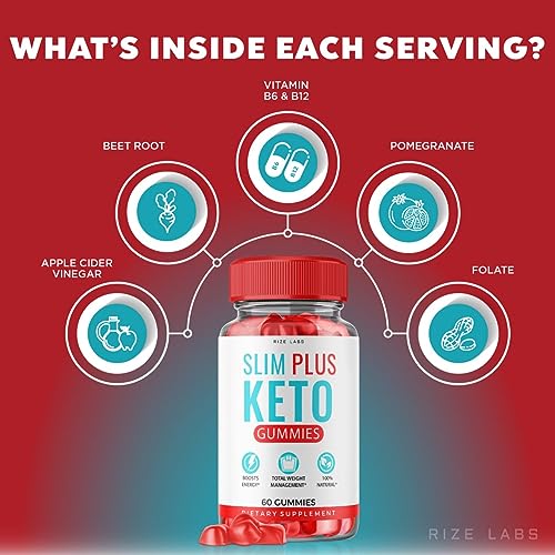 SlimPlus Keto ACV Gummies - 3 Pack, 180 Gummies