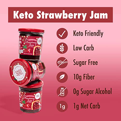 Keto Strawberry Jam Preserves - No Added Sugar