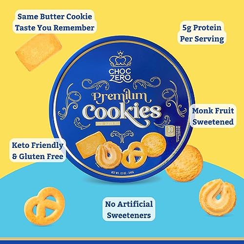 ChocZero Keto Butter Cookies - Danish Shortbread (1 tin)
