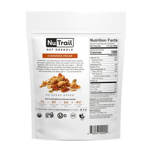 Healthy Low Carb Cinnamon Pecan Granola - 8 oz
