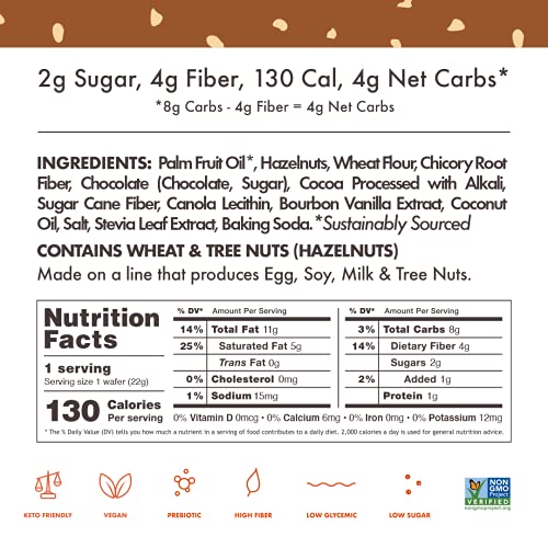 Keto Vegan Hazelnut Wafer Cookies - Low Carb