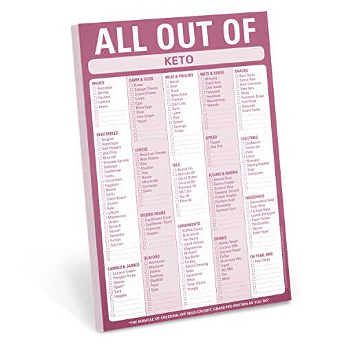 Keto Grocery List Notepad: All Out Of!