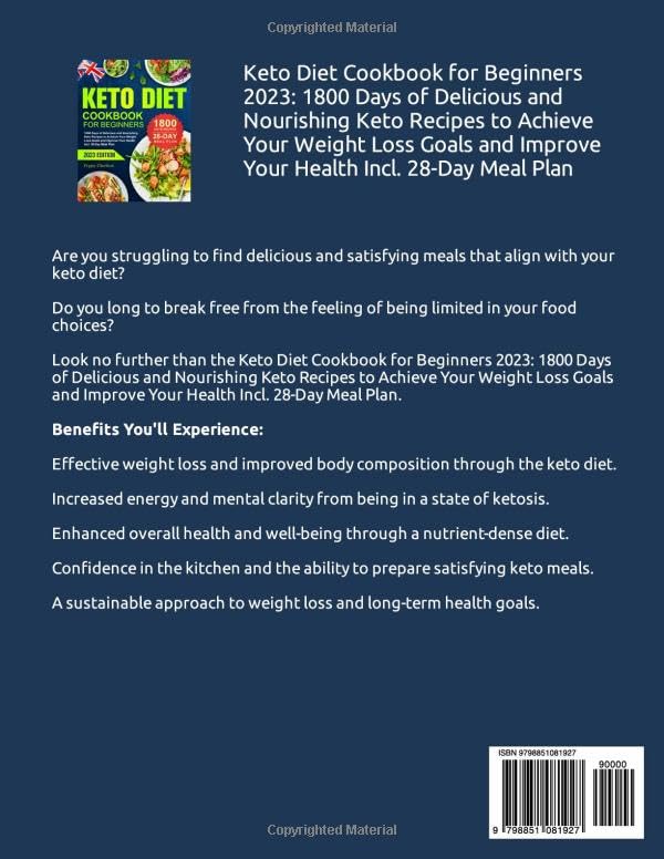 2023 Keto Diet Cookbook: 1800 Delicious & Nourishing Recipes