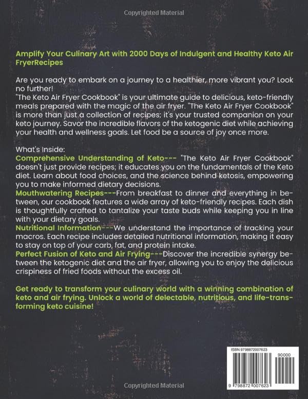Keto Air Fryer Cookbook: 2000 Days of Indulgent Recipes