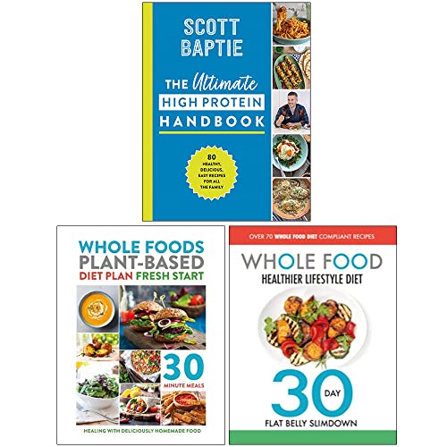 Ultimate High Protein Handbook + Whole Foods Plant-Based Diet Plan Set