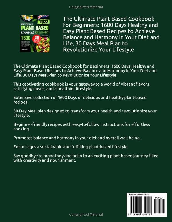 Plant Based Cookbook: 1600 Healthy & Easy Recipes