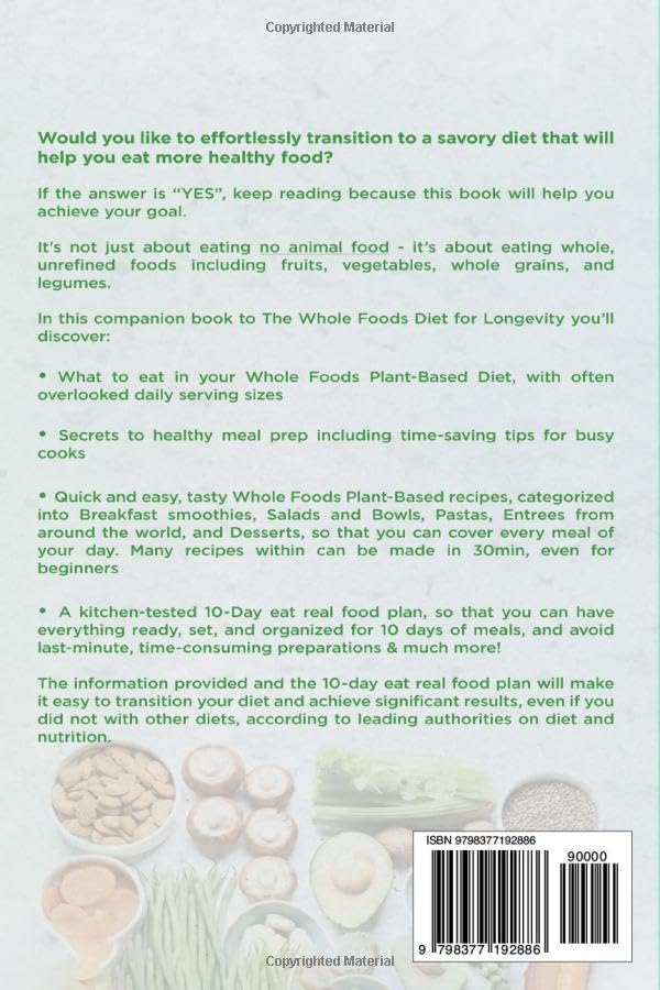 Plant-Based Cookbook for Longevity: 10-Day Real Food Plan
