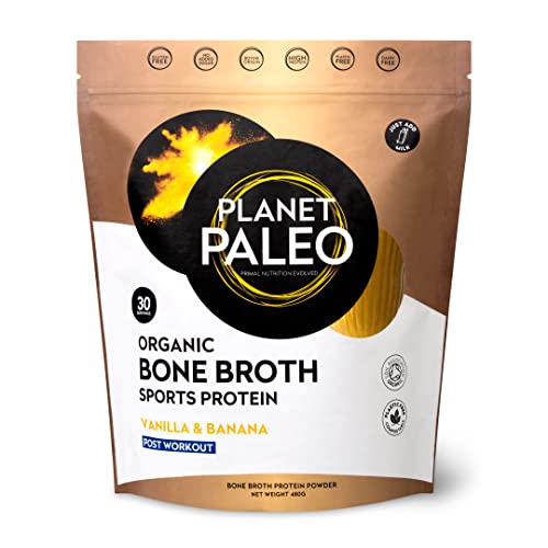 Organic Bone Broth Protein Powder - Vanilla & Banana | High Protein for Weight Loss