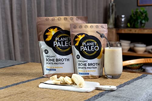 Organic Bone Broth Protein Powder - Vanilla & Banana | High Protein for Weight Loss