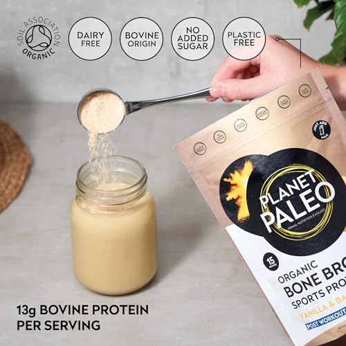 Organic Bone Broth Protein Powder - Vanilla & Banana | High Protein for Weight Loss