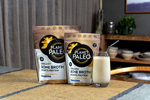 Organic Bone Broth Protein Powder - Vanilla & Banana | High Protein for Weight Loss